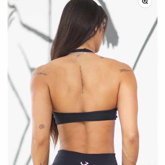 Violate the Dresscode Twist Halter Sports Bra - Picture 2 of 6